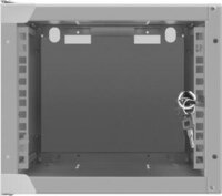 Lanberg 10" Fali rack szekrény (Üveg) 4U 280x310mm - Szürke