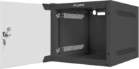 Lanberg 10" Fali rack szekrény (Üveg) 4U 280x310mm - Fekete