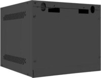 Lanberg 10" Fali rack szekrény (Üveg) 4U 280x310mm - Fekete
