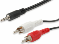 Equip JACK - RCA Audió kábel 2.5m (3.5mm jack apa - 2xRCA apa)