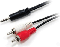 Equip JACK - RCA Audió kábel 2.5m (3.5mm jack apa - 2xRCA apa)
