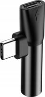 Baseus L41 USB Type-C - Type-C + 3.5mm Adapter - Fekete
