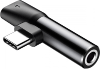 Baseus L41 USB Type-C - Type-C + 3.5mm Adapter - Fekete