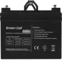 Green Cell 12V 33Ah AGM VRLA Akkumulátor