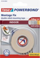 Tesa Powerbond 19mm x 1.5m Beltéri kétoldalas ragasztó - Fehér