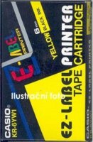 Casio XR 6 WE1 6mm Feliratozógép szalag - Fehér alapon fekete