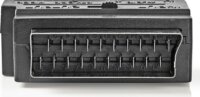 Nedis Scart - S-Video + 3x RCA (anya - anya) adapter - Fekete