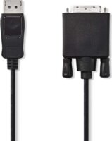 Nedis CCGP37200BK20 DisplayPort - DVI (apa -apa) kábel 2m - Fekete