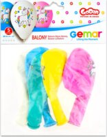 Unikornis mintás léggömb 30cm - Vegyes színek (5db)