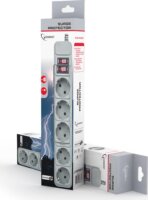 Gembird SPG6-B-10C Kapcsolós túlfeszültségvédő elosztó 3m - Fehér