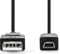 Nedis CCGT60300BK20 USB-A apa - MiniUSB-B apa Összekötő kábel 2m - Fekete