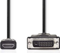 Nedis CCGP34800BK50 HDMI apa - DVI-D apa Összekötő kábel 5m Fekete