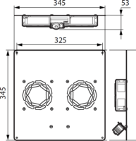 Legrand Linkeo 646430 19" Rack Ventilátor készlet termosztáttal - Antracit