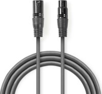 Nedis COTH15012GY50 XLR (apa - anya) kábel 5m - Fekete