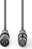 Nedis COTH15012GY50 XLR (apa - anya) kábel 5m - Fekete
