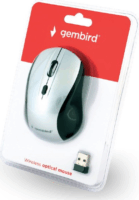Gembird MUSW-4B-02-BS Wireless Egér - Fekete/Ezüst