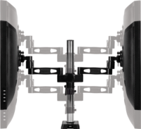 Arctic Z2 13"-27" LCD TV/Monitor duál asztali tartó kar + USB hub Matt fekete