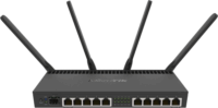 MikroTik RB4011IGS+5HACQ2HND-IN 10 x Gigabit Router Fekete