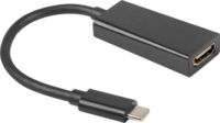 Lanberg USB-C apa - HDMI anya adapter - Fekete