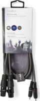 Nedis XLR - RCA audiokábel 1.5m (2xXLR anya - 2xRCA apa) Szürke