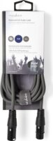 Nedis XLR - XLR Egyensúlyozott audiokábel 3m (XLR apa - XLR anya) Szürke
