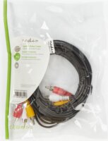 Nedis CVGP24300BK50 3xRCA apa - 3xRCA apa Kompozit Videokábel 5m Fekete