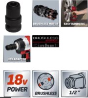 Einhell TE-CW 18 LI BL Solo akkumulátoros ütvecsavarozó (akku és töltő nélkül)