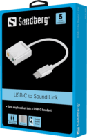 Sandberg USB-C - 2x 3.5mm Jack Sound Link adapter
