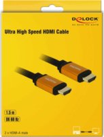 Delock 85728 Ultra nagy sebességű HDMI kábel V2.1 8K 60 HZ (apa - apa) 1.5m Fekete