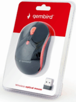 Gembird MUSW-4B-03-R Wireless Egér - Fekete - Piros