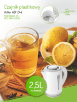 Adler AD 1244 2.5L Vízforraló Fehér
