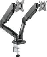 RaidSonic IcyBox IB-MS304-T max. 27" Dupla LCD TV/Monitor asztali tartó kar - Fekete (2 kijelző)