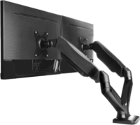 RaidSonic IcyBox IB-MS304-T max. 27" Dupla LCD TV/Monitor asztali tartó kar - Fekete (2 kijelző)