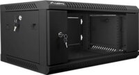 Lanberg 19" Fali rack szekrény 4U 600x450mm - Fekete