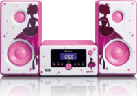 Lenco MC-020 Princess Bluetooth Mikro HiFi - Rózsaszín