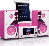 Lenco MC-020 Princess Bluetooth Mikro HiFi - Rózsaszín