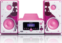 Lenco MC-020 Princess Bluetooth Mikro HiFi - Rózsaszín