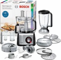 Bosch MC812M865 Food Processor Kompakt Konyhai Robotgép - Fekete/Inox