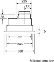Bosch DHL555BL Serie 4 Beépíthető páraelszívó - Ezüst