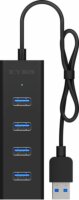 RaidSonic IcyBox USB 3.0 HUB (4 port) Fekete