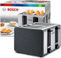 Bosch TAT7S45 Kenyérpirító - Fekete/Inox