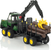 Bruder John Deere 1210E traktor rönkrakodóval Zöld