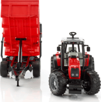 Bruder Massey Ferguson 7480 pótkocsival Piros