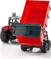 Bruder Massey Ferguson 7480 pótkocsival Piros