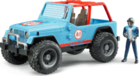 Bruder Jeep Wrangler kék terepjáró sofőrrel