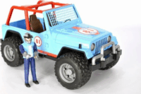 Bruder Jeep Wrangler kék terepjáró sofőrrel