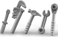 Bruder Épitőipari munkás munkaeszközökkel