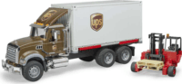 Bruder MACK Granite UPS teherautó taroncával és raklapokkal