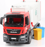 Bruder MAN TGS oldaltöltős szemetesautó Piros/Szürke
