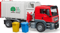 Bruder MAN TGS oldaltöltős szemetesautó Piros/Szürke